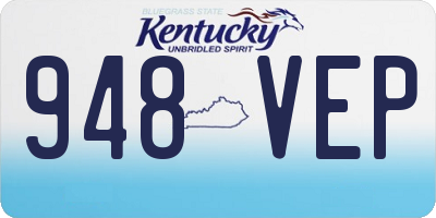 KY license plate 948VEP