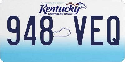 KY license plate 948VEQ