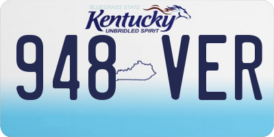 KY license plate 948VER