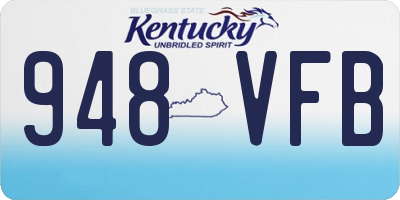 KY license plate 948VFB