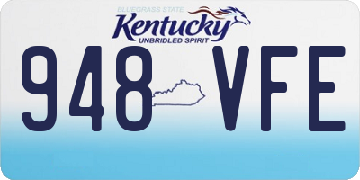 KY license plate 948VFE
