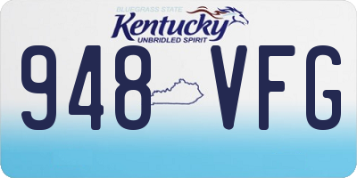 KY license plate 948VFG