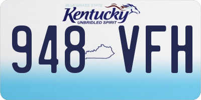 KY license plate 948VFH