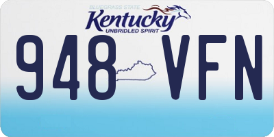 KY license plate 948VFN