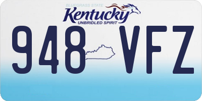 KY license plate 948VFZ