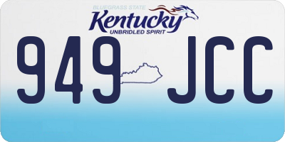 KY license plate 949JCC