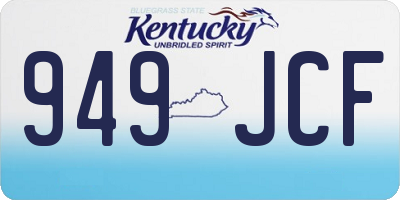 KY license plate 949JCF