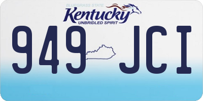 KY license plate 949JCI