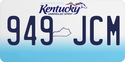 KY license plate 949JCM