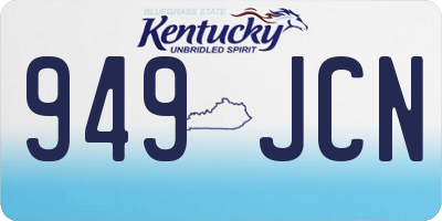 KY license plate 949JCN