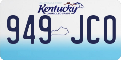 KY license plate 949JCO