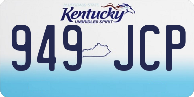 KY license plate 949JCP