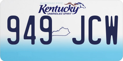 KY license plate 949JCW