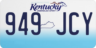KY license plate 949JCY