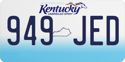 KY license plate 949JED