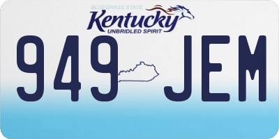 KY license plate 949JEM