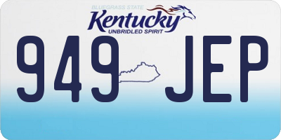KY license plate 949JEP