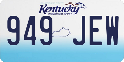 KY license plate 949JEW