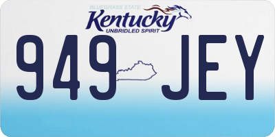 KY license plate 949JEY