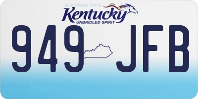 KY license plate 949JFB