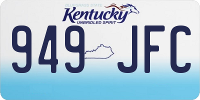 KY license plate 949JFC