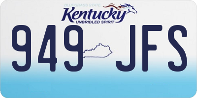 KY license plate 949JFS