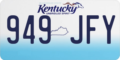 KY license plate 949JFY