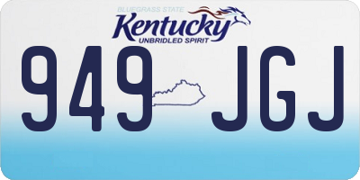 KY license plate 949JGJ
