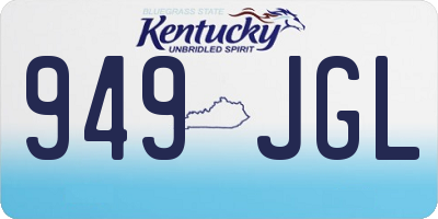KY license plate 949JGL