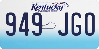 KY license plate 949JGO