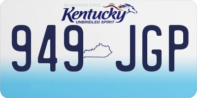 KY license plate 949JGP