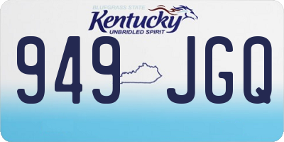 KY license plate 949JGQ