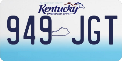 KY license plate 949JGT