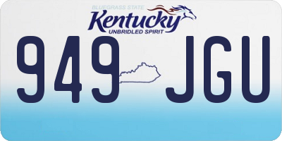 KY license plate 949JGU