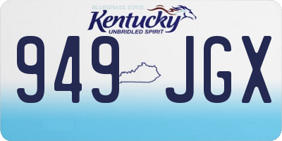 KY license plate 949JGX