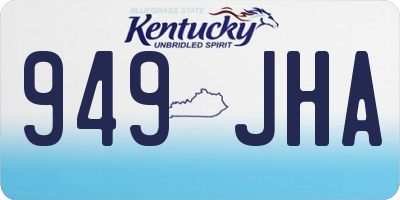 KY license plate 949JHA