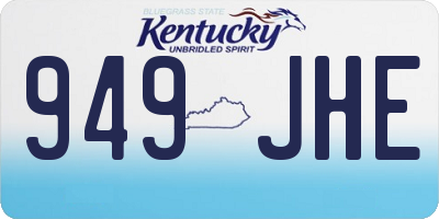 KY license plate 949JHE