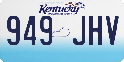 KY license plate 949JHV