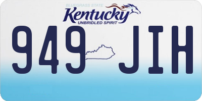 KY license plate 949JIH
