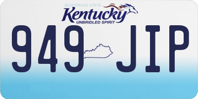KY license plate 949JIP