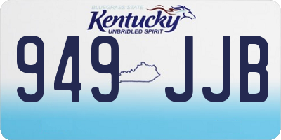 KY license plate 949JJB