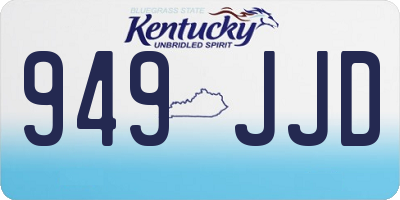 KY license plate 949JJD