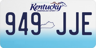 KY license plate 949JJE