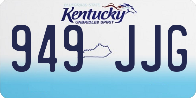 KY license plate 949JJG