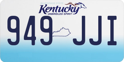 KY license plate 949JJI