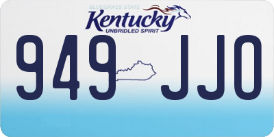 KY license plate 949JJO
