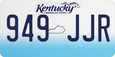 KY license plate 949JJR