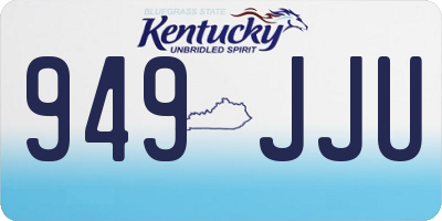 KY license plate 949JJU