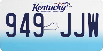 KY license plate 949JJW