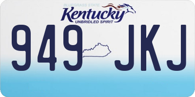 KY license plate 949JKJ